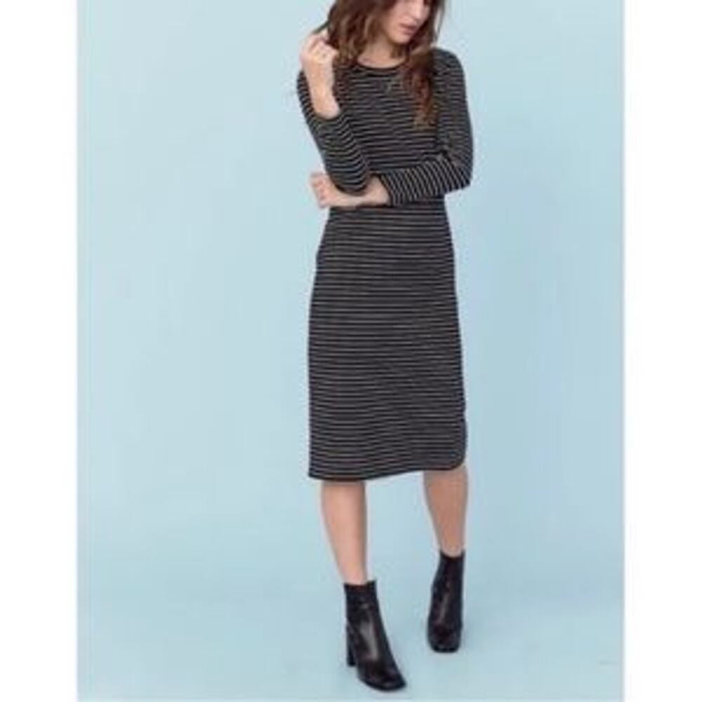 Sonnet James Play Stripe Midi Dress Navy White - Picture 7 of 7